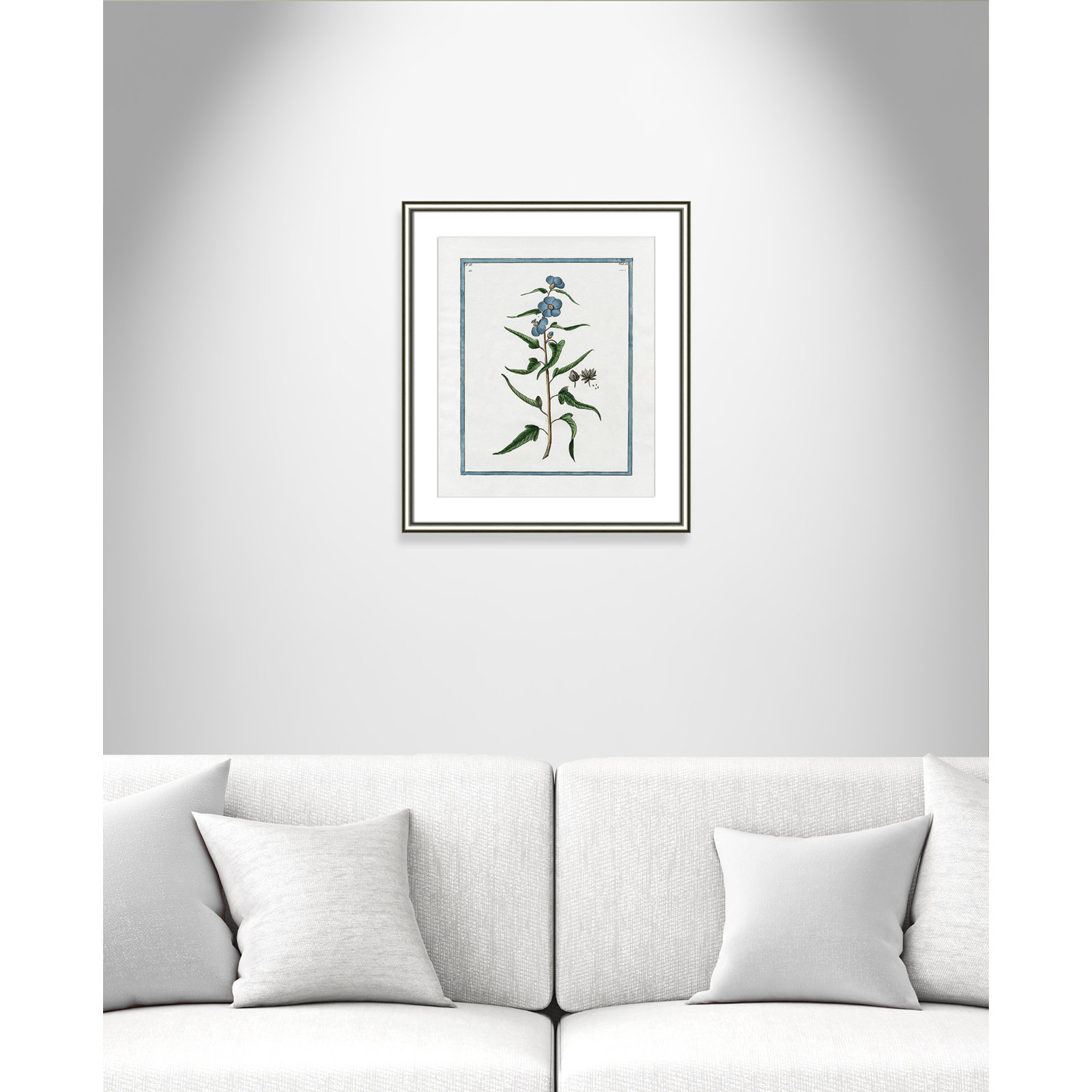 Colombe "Shabby Elegance Botanical I" Print, 17.25" W x 20.25" H, Silver Framed