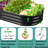Raised Garden Bed – Large Outdoor Planter For Vegetables, Flowers & Plants, 88"X44", Oval Metal, Black-1099667156-1099667150