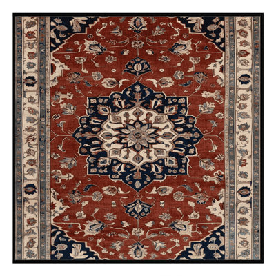 Machine Washable Turkish Brown Area Rug