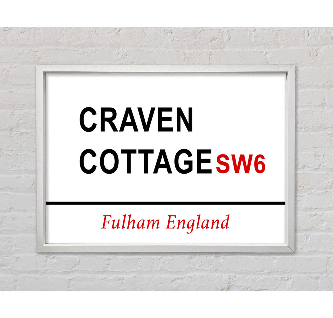 Craven Cottage Schilder - Drucken