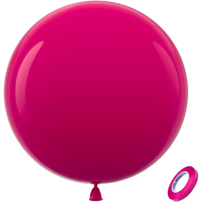 Ballons géants rose vif - 36 pouces - paquet de 8 ballons roses géants, grand ballon rond en latex rose vif pour la fête de mariage