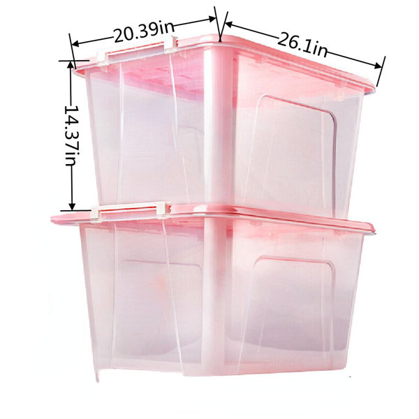 Umber Rea Thickened Storage Box Household Moving Box Clothes Toy Sorting  Box Wardrobe Storage Plastic Box With Pulley Box