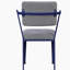 Chaise de bureau à dossier ouvert gris-bleu