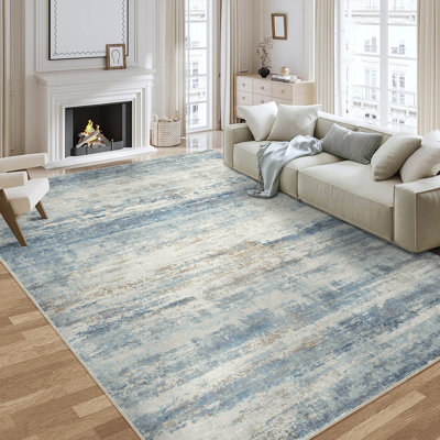 Licia Abstract Blue Area Rug