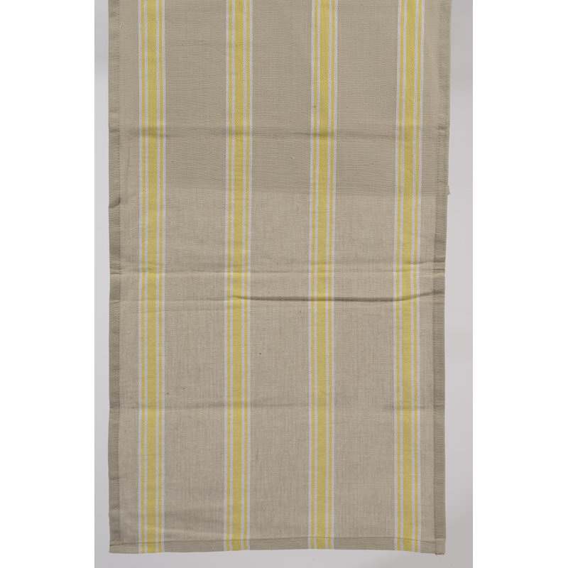 55" x 15.75" Striped Table Runner, Yellow
