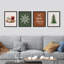 «Merry Christmas Pine Tree Snowflake Mulled Wine», impression sur papier 4 pièces-97770566-97770567