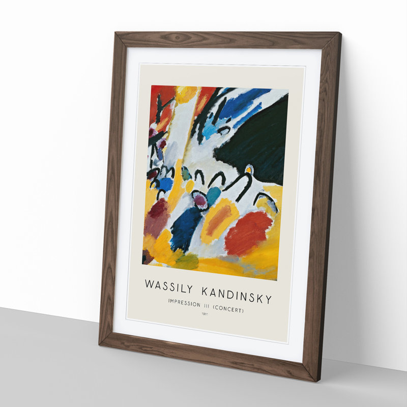 Impression III by Wassily Kandinsky - Framed Print, 48cm H x 36cm W x 2cm D, Walnut Framed