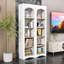 Ensemble de 2 bibliothèques modernes autoportantes à 5 niveaux de H 71,6 po x l 39,1 po avec tablettes réglables et conception anti-basculement-357773424
