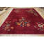Tapis art antique chinois à motif floral antique de couleur mauve