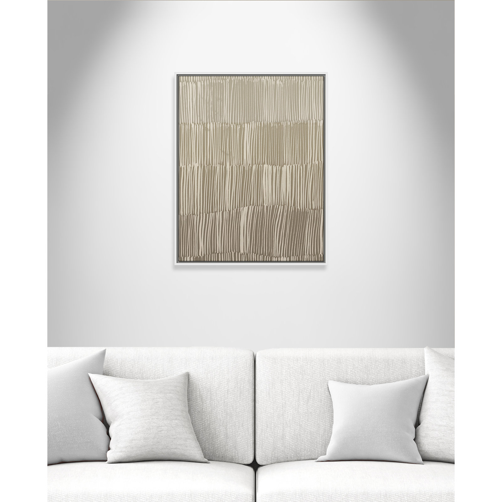 Linear Calm II Print by , 29.5" H x 23.5" W, White Floater