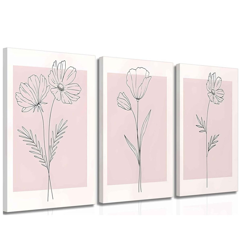 3 Piece Wrapped Canvas Print, 60 cm H x 40 cm W