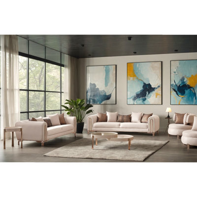 Hayya 4 - Piece Velvet Living Room Set by Everly Quinn