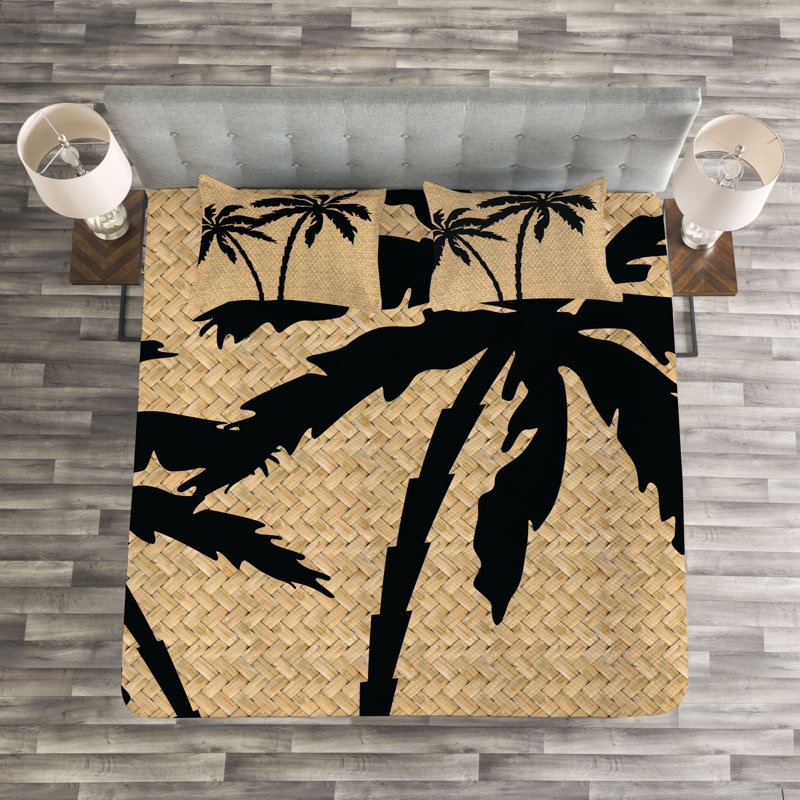 No Pattern Bedspread with Pillow Shams, 220 x 264 cm