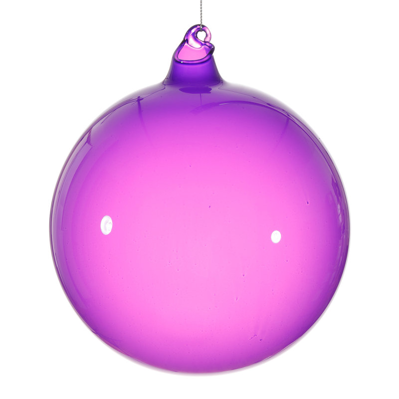 Ornement boule en verre, Mauve