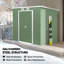 Outsunny 7 x 4ft Galvanised Steel Garden Shed, with Foundation Kit - Grey-120309169