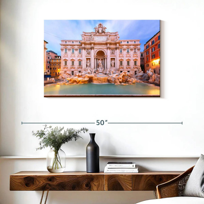 Kavia Trevi Fountain At Dawn, 24" H x 36" W