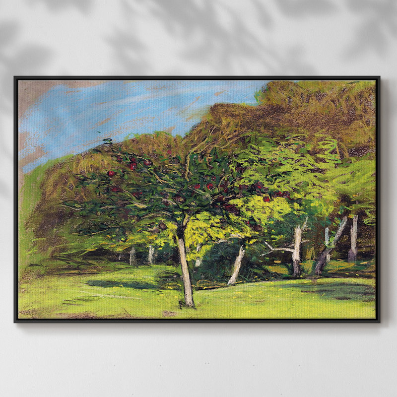 " Fruit Trees, 1865 ", 41" H x 27" W x 2" D, Black
