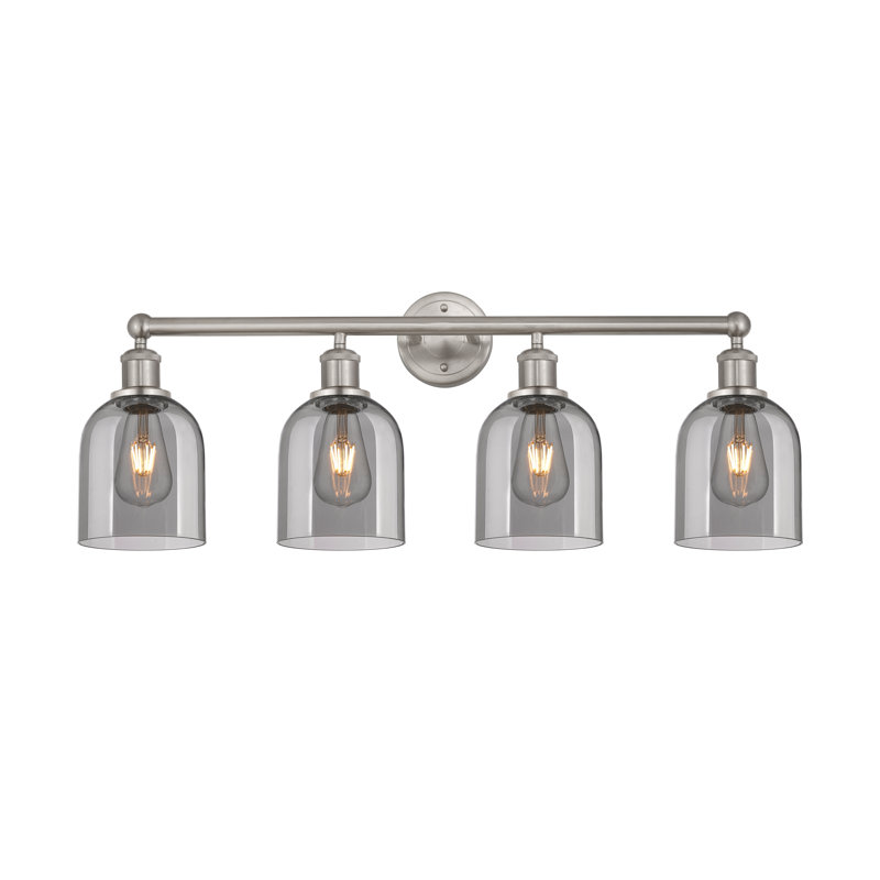 Odaniel 4 - Light Dimmable Vanity Light, Light Smoke, Brushed Satin Nickel