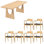 Modern simple solid wood dining table set.