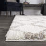 Red Barrel Studio® Red Barrel Studio Stefanni Geometric White Shag Area ...