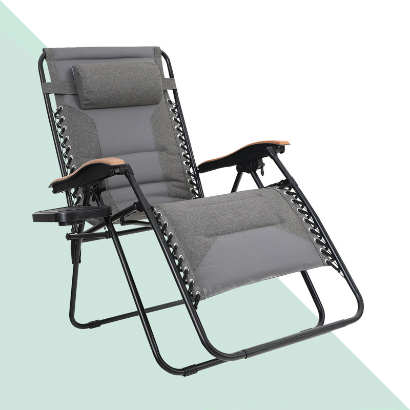 Syril Folding Zero Gravity Chair, Light Grey
