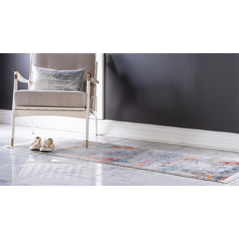 Abstract Indoor Rug, Runner 2'7" x 13'