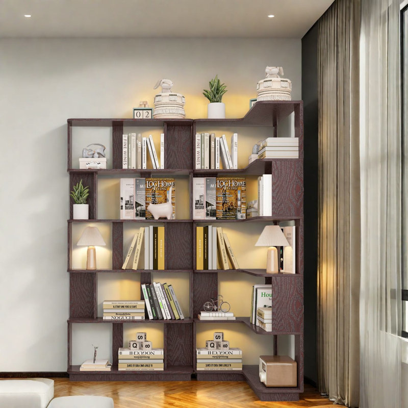 Space-saving Mdf Bookcases, Versatile Modular Design For Home Office