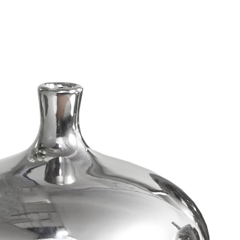 Ansen Mirrored Ceramic Decorative Vases 3-piece set, Silver