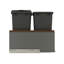 LEGRABOX Double 35 pte Poubelle coulissante Orion gris / noyer avec fermeture en douceur BLUM pour armoires sans cadre-94679844-23617904-115789036
