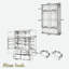 Garde-manger autoportant avec 8 tablettes de porte, 4 plateaux coulissants et 2 tiroirs-130052087
