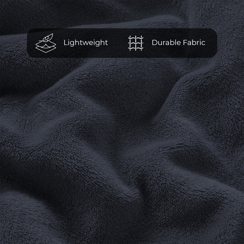 Faux Fur Reversible Fleece Throw Blanket – Soft & Cozy, Double (4'6), Grey