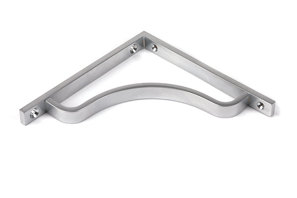 Abingdon Shelf Bracket, Satin Chrome, 15cm H x 5.9cm W x 1.5cm D