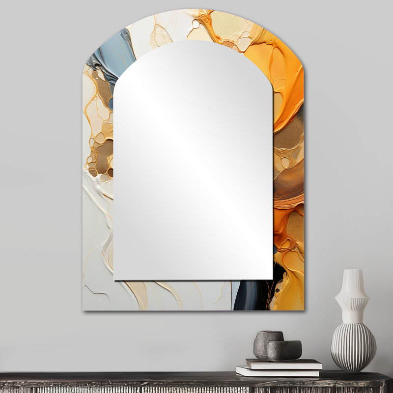 Orange orange, dessin au trait abstrait expressionnisme, 34 po x 25 po