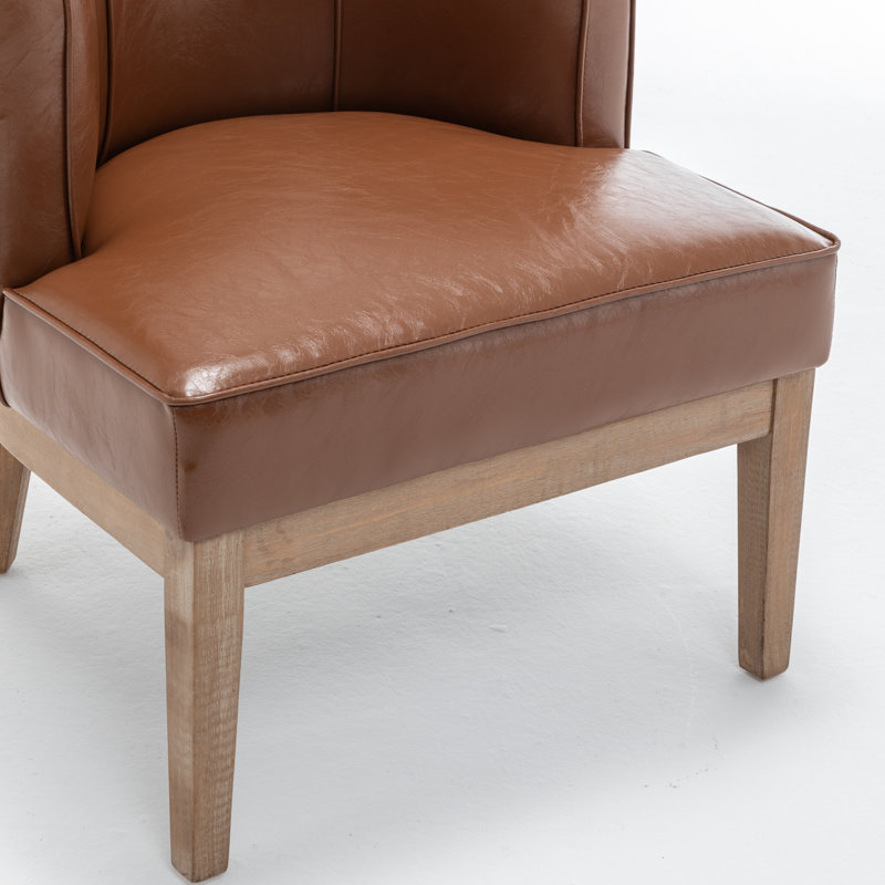 Karoll Upholstered Barrel Chair, Brown