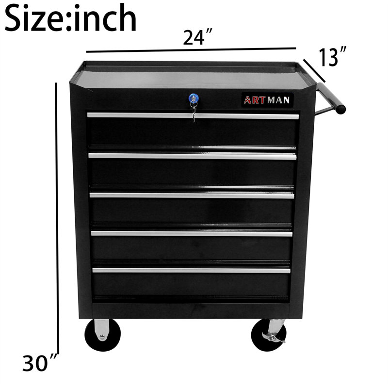 24" Toolbox,  Black
