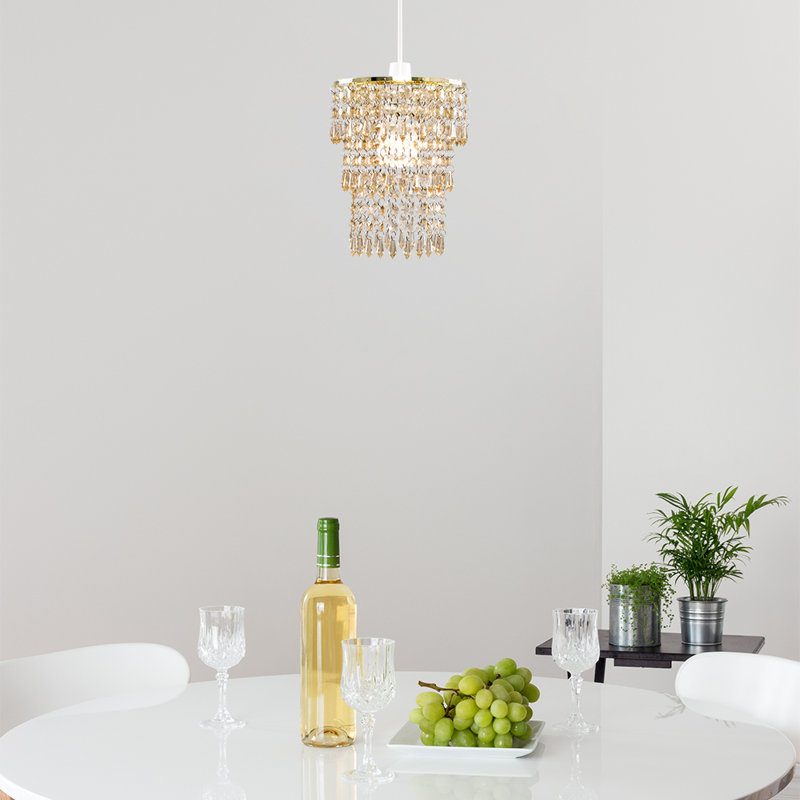 23cm H Plastic Novelty Pendant Shade ( Screw On ), Gold