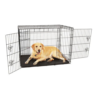 Collapsible Pet Crate with 2 Doors