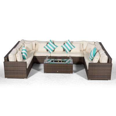 Yancey 5 Seater Rattan Corner Sofa Set