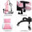 Inbox Zero Adjustable Reclining Ergonomic Faux Leather Swiveling PC & Racing Game Chair-2122853375
