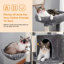 Arbres à chat et jouets interactifs à niveaux multiples 41,3 po - Tour pour chat d'intérieur avec poteaux à griffer et hamacs-2096064426