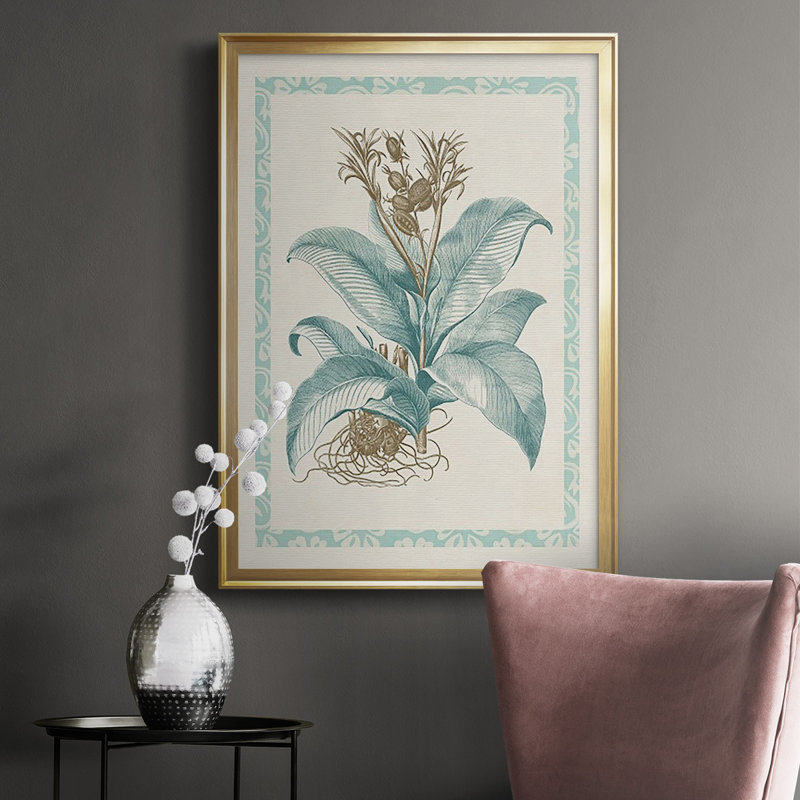 Willow Blue Besler III, reproduction d'art sur papier, Or, H 42,5 po x l 30,5 po x P 1 po