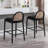 Modern Bar Stools Upholstered Counter Stools With Rattan Backrests And Wood Legs Kitchen Stools For Island Set of 4-1814217091-1814217213