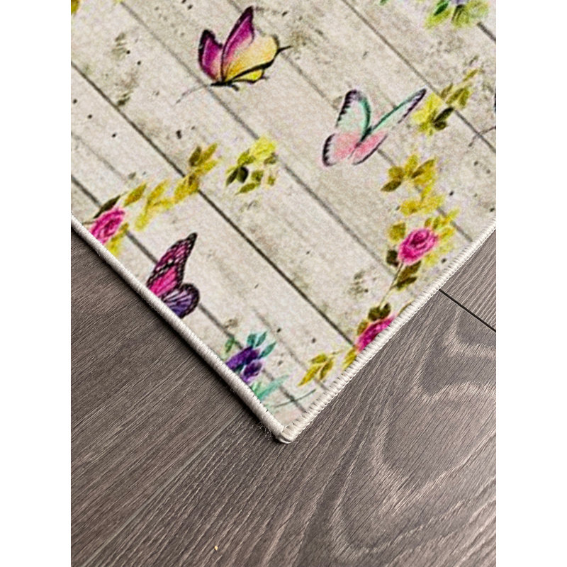 Tapis en coton Mireya, Tapis de couloir 6 pi 7 po x 14 pi 9 po