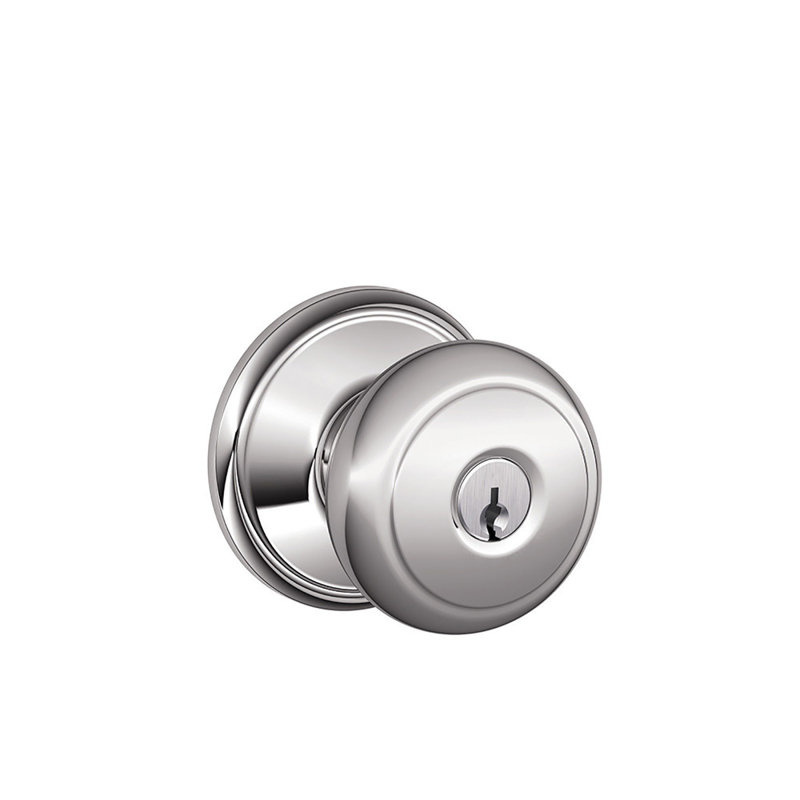 Verrou d'entrée à clé Andover, Chrome poli