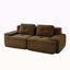 Canapé modulaire en L de 82 po pour salon modulaire en tissu velours côtelé de 82 po avec assise profonde, passepoil perlé, conception capitonnée, sans assemblage, conception antidérapante, brun-538599751