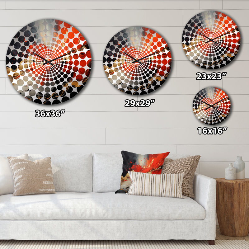 Ouatchia - Horloge murale peinture abstraite, Petit