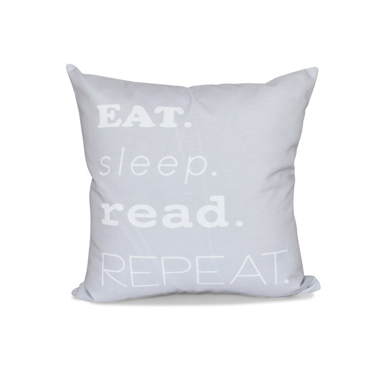 Beach Vacation Outdoor Reversible Throw Pillow, 20" H x 20" W, Grey