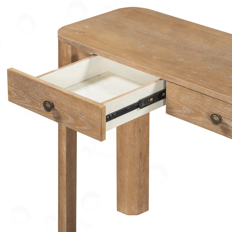 Console avec 3 tiroirs dissimulés, Natural, Natural, Natural