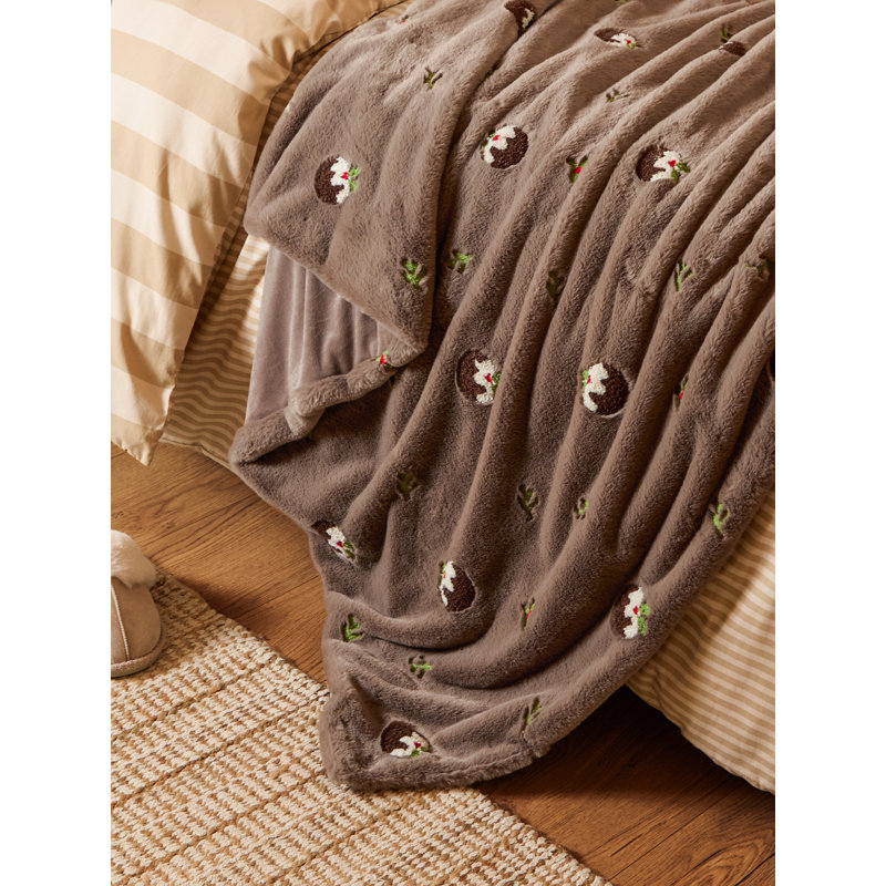 Festive Puddings Abstract Knitted Blanket
