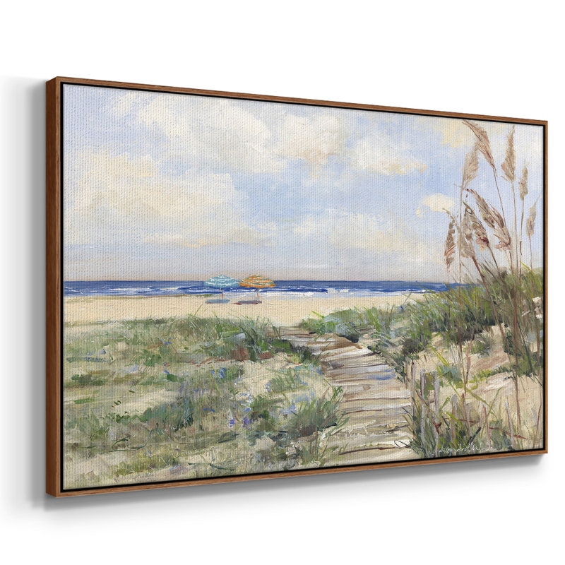 Summer Seas, reproduction d'art sur toile, H 25 po x l 37 po x P 2 po, Cadre noyer